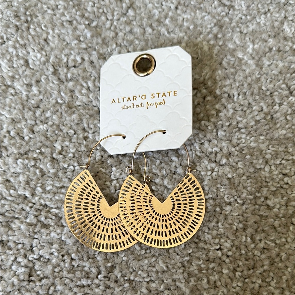 Altar'd State Gold Hoop Earrings